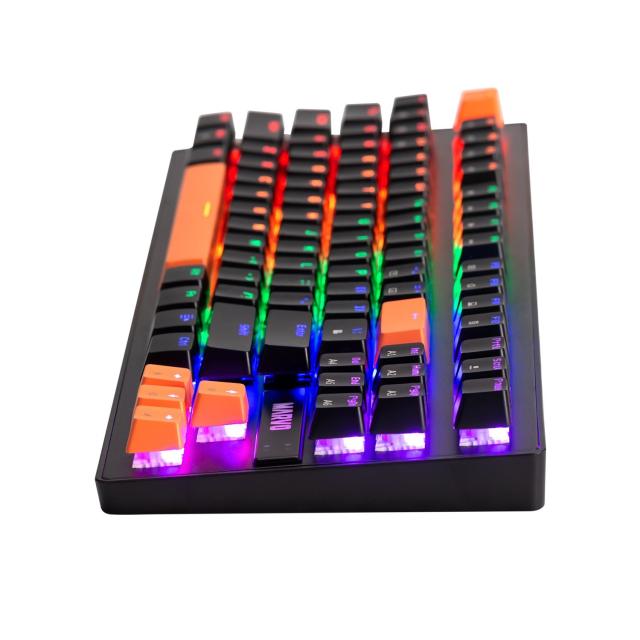 Геймърска клавиатура Marvo механична Gaming Mechanical keyboard 87 keys, Orange caps TKL - KG901C