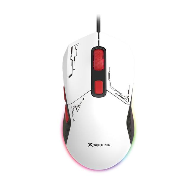 Геймърска мишка Xtrike ME Gaming Mouse GM-316W - 7200dpi, Detachable covers, White