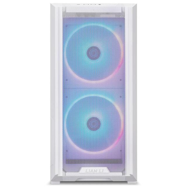 Кутия Lian-Li LANCOOL 216 RGB Mid-Tower, E-ATX, ATX, Micro-ATX, Mini-ITX, Tempered Glass, 2 x USB 3.0, 1 x HD Audio, 1 x Type-C, Бяла