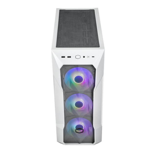 Кутия Cooler Master MasterBox TD500 V2 Mesh White ARGB, Middle Tower, 2 x USB 3.2 Gen 1 (USB 3.0), ARGB Hub, 1 x USB Type-C, 1 x 3.5mm Аудио жак 