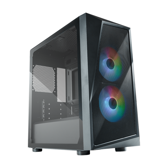 Кутия Cooler Master CMP 320 Mesh Black ARGB, Middle Tower, 1 x USB 3.0, 1 x USB 2.0, 1 x 3.5mm Аудио жак, Micro ATX, Mini ITX, Черно