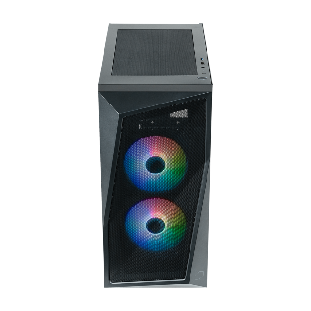 Кутия Cooler Master CMP 320 Mesh Black ARGB, Middle Tower, 1 x USB 3.0, 1 x USB 2.0, 1 x 3.5mm Аудио жак, Micro ATX, Mini ITX, Черно