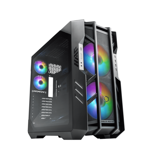 Кутия Cooler Master HAF 700 EVO Mesh Black ARGB, Full Tower, 1x USB Type-C, 4x USB 3.2, 1x 3.5mm 4 Poles Audio Jack, 1x 3.5mm Mic Jack, Mini ITX, Micro ATX, ATX, E-ATX
