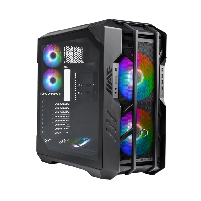 Кутия Cooler Master HAF 700 EVO Mesh Black ARGB, Full Tower, 1x USB Type-C, 4x USB 3.2, 1x 3.5mm 4 Poles Audio Jack, 1x 3.5mm Mic Jack, Mini ITX, Micro ATX, ATX, E-ATX