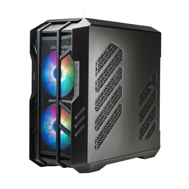 Кутия Cooler Master HAF 700 EVO Mesh Black ARGB, Full Tower, 1x USB Type-C, 4x USB 3.2, 1x 3.5mm 4 Poles Audio Jack, 1x 3.5mm Mic Jack, Mini ITX, Micro ATX, ATX, E-ATX