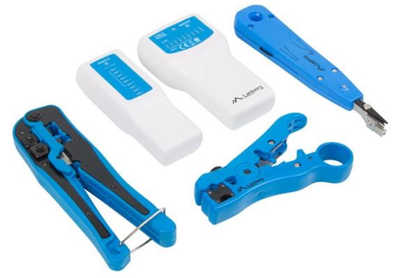 Инструмент Lanberg  network toolkit with RJ45 RJ11 cable tester, crimping, stripping and lsa-insertion tool