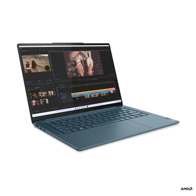 Лаптоп Lenovo Yoga Slim 7 Pro 14ARP8, (8-ядрен) AMD Ryzen™ 7 7735HS (8C / 16T, 3.2 / 4.75GHz, 4MB L2 / 16MB L3), 14.5" (36.83 cm) 2.5K IPS Anti-Glare 90Hz Display, Integrated AMD Radeon™ 680M, 1TB SSD, 16GB LPDDR5, Wi-Fi® 6E+BT, Free DOS
