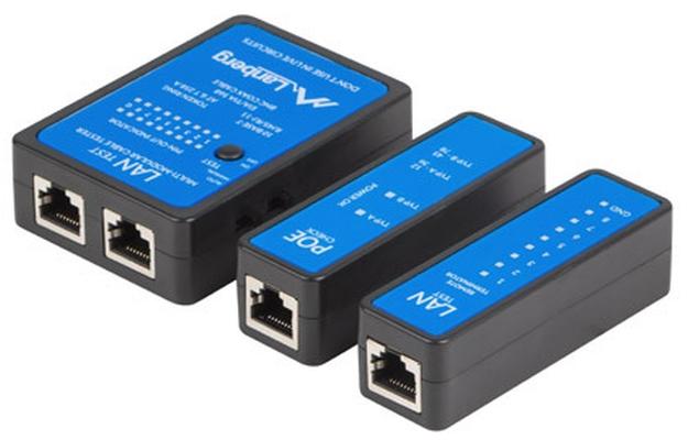 Инструмент Lanberg cable tester poe for RJ-45, RJ-12, RJ-11, coaxial