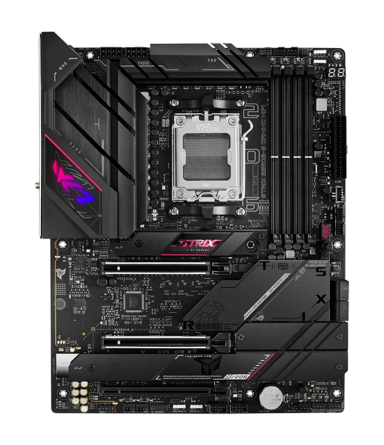 Дънна платка ASUS ROG STRIX B650E-E GAMING WIFI 6E, AM5, 4 x DDR5, Aura Sync, PCIe 5.0, USB 3.2 Gen 2 Type-C, HDMI, DP, ATX 