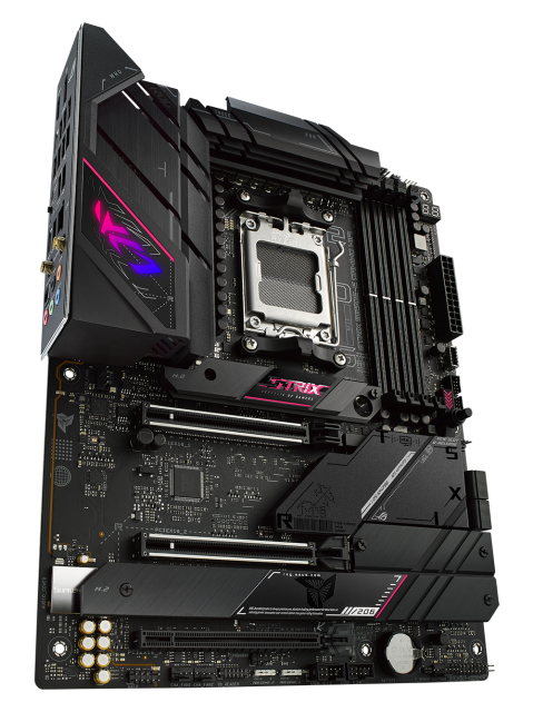 Дънна платка ASUS ROG STRIX B650E-E GAMING WIFI 6E, AM5, 4 x DDR5, Aura Sync, PCIe 5.0, USB 3.2 Gen 2 Type-C, HDMI, DP, ATX 