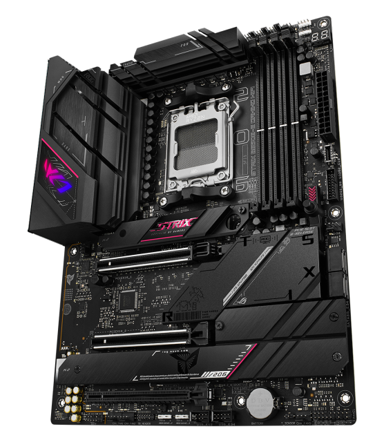 Дънна платка ASUS ROG STRIX B650E-E GAMING WIFI 6E, AM5, 4 x DDR5, Aura Sync, PCIe 5.0, USB 3.2 Gen 2 Type-C, HDMI, DP, ATX 