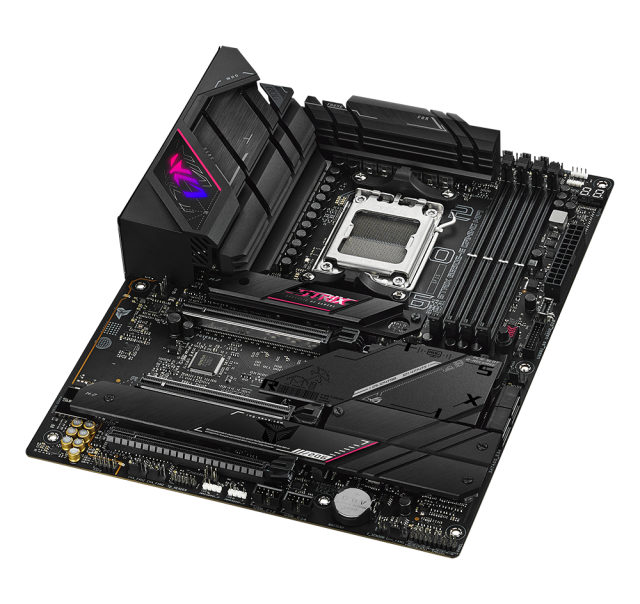 Дънна платка ASUS ROG STRIX B650E-E GAMING WIFI 6E, AM5, 4 x DDR5, Aura Sync, PCIe 5.0, USB 3.2 Gen 2 Type-C, HDMI, DP, ATX 