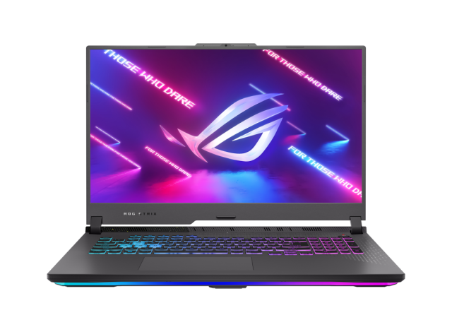 Лаптоп ASUS ROG STRIX G17 G713PV-LL053W, (12-ядрен) AMD Ryzen 9 7845HX 3.0 GHz up to 5.2 GHz 64MB L3 cach, 17.3" (43.94 cm) WQHD IPS 240HZ, 16GB DDR5, 512GB PCIe 4.0 NVMe M.2, NVIDIA GeForce RTX 4060,  Windows 11 Home