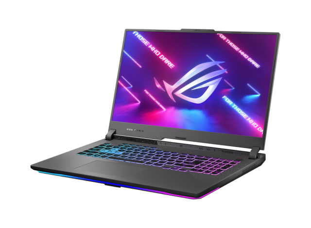 Лаптоп ASUS ROG STRIX G17 G713PV-LL053W, (12-ядрен) AMD Ryzen 9 7845HX 3.0 GHz up to 5.2 GHz 64MB L3 cach, 17.3" (43.94 cm) WQHD IPS 240HZ, 16GB DDR5, 512GB PCIe 4.0 NVMe M.2, NVIDIA GeForce RTX 4060,  Windows 11 Home