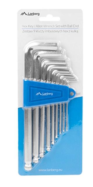 Инструмент Lanberg hex key/allen wrench set with ball end 9pcs