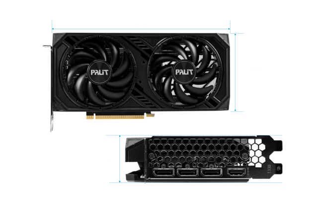 Видео карта PALIT RTX4060TI DUAL 8GB GDDR6, 128-bit, HDMI, 3xDP