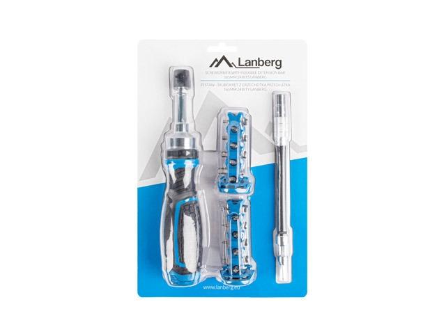 Инструмент Lanberg Toolkit with ratchet screwdrivers with flexible extention bar 165mm 24 bits