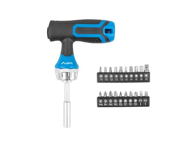 Инструмент Lanberg Toolkit with ratchet screwdrivers Type T with holder and 20 bits