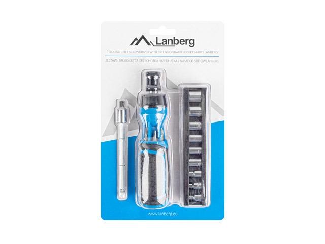 Инструмент Lanberg Toolkit with ratchet screwdrivers with extention bar 9 sockets 6 bits