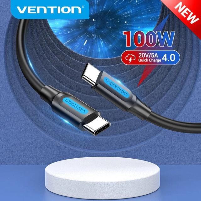 Кабел Vention USB 2.0 Type-C към Type-C, 5A Fast Charge, 1m