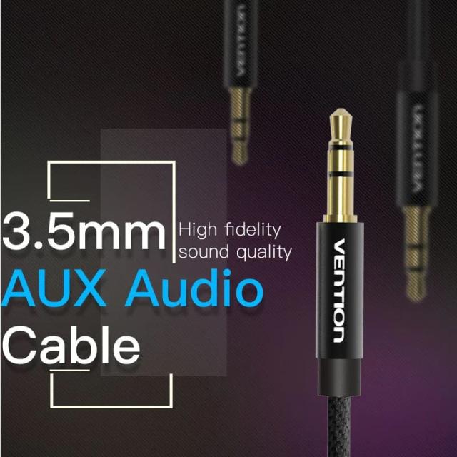 Аудио Кабел Vention Fabric Braided 3.5mm M/M Audio Cable 0.5m