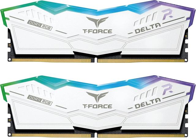 Памет Team Group T-Force Delta RGB White 32GB (2x16GB) 6000MHz DDR5, CL38 FF4D532G6000HC38ADC01