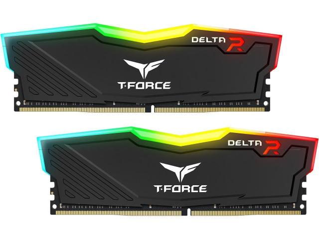 Памет Team Group T-Force Delta RGB Black 16GB (2x8GB) DDR4 3200MHz. CL16, 1.35V