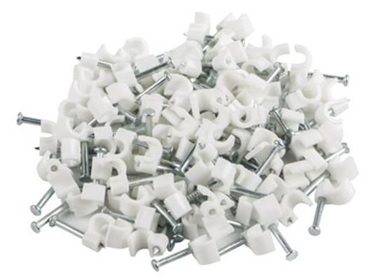 Кабелен клипс Lanberg cable clips 3,5mm 100pcs, white