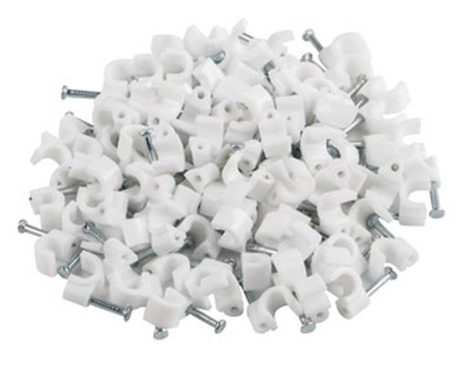 Кабелен клипс Lanberg cable clips 5mm 100pcs, white