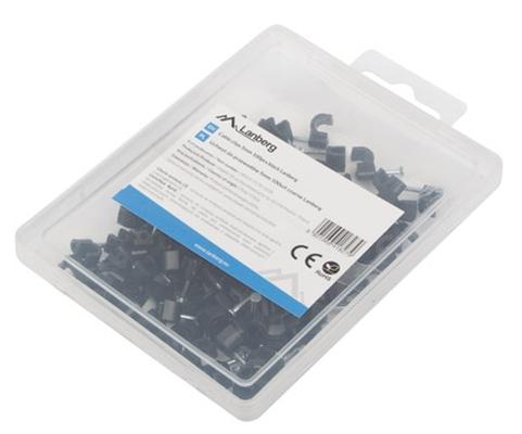 Кабелен клипс Lanberg cable clips 5mm 100pcs, black