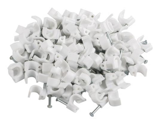 Кабелен клипс Lanberg cable clips 7mm 100pcs, white