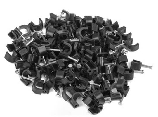 Кабелен клипс Lanberg cable clips 7mm 100pcs, black