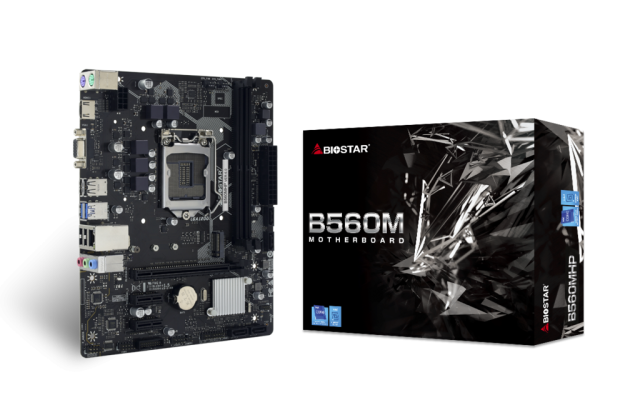 Дънна платка Biostar B560MHP, B560, LGA1200, 2xDDR4, PCIe 4.0 (VGA/HDMI), 1x M.2, 4x SATA 6Gb/s, 2x USB 3.2 Gen1, mATX