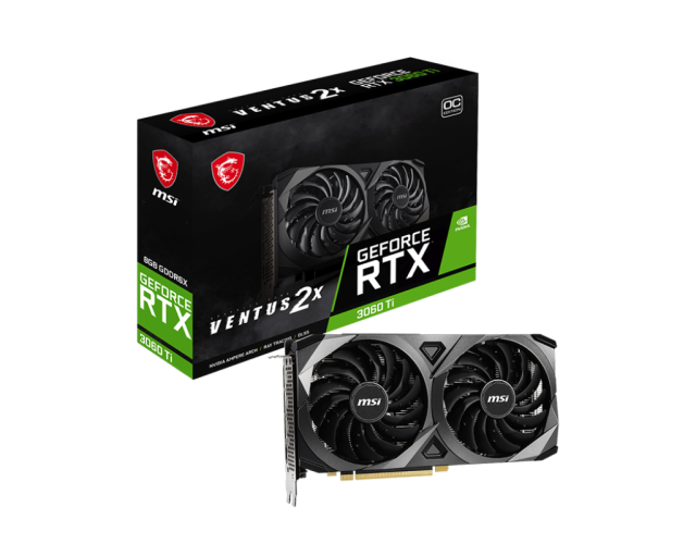 Видео карта MSI nVidia GeForce RTX 3060 TI VENTUS 2X, 8GB GDDR6X OC, 256-bit, HDMI, 3xDP