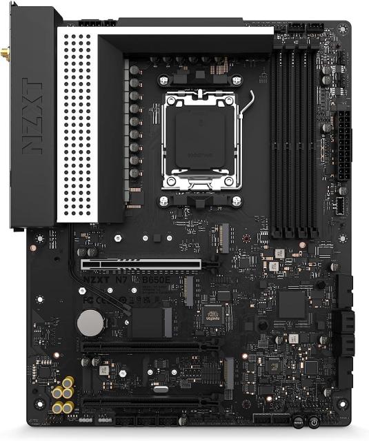 Дънна платка NZXT N7 B650E White  AM5, DDR5, PCIe 5.0 (HDMI), 3x M.2, 4x SATA 6Gb/s, 1x USB 3.2 Gen 2 Type-C, 2x USB 3.2 Gen 2, WiFi 6E, Bluetooth, ATX