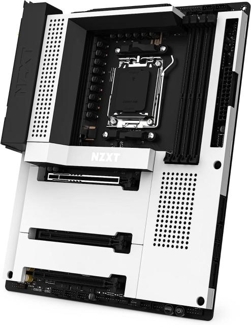 Дънна платка NZXT N7 B650E White  AM5, DDR5, PCIe 5.0 (HDMI), 3x M.2, 4x SATA 6Gb/s, 1x USB 3.2 Gen 2 Type-C, 2x USB 3.2 Gen 2, WiFi 6E, Bluetooth, ATX