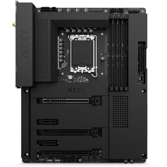 Дънна платка NZXT N7 Z790 Black, Z790, LGA 1700, DDR5, PCI-E 5.0 (HDMI), 3x M.2, 4x SATA 6Gb/s, 1x USB 3.2 Gen 2x2 Type-C, WiFi 6E, Bluetooth, ATX
