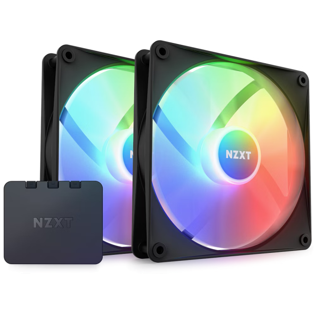 Комплект вентилатори NZXT F140 RGB Core Black, 2 x 140mm + RGB Контролер