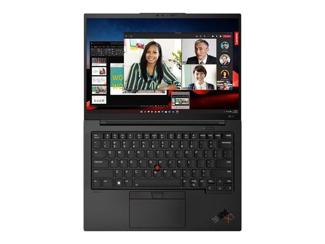 Лаптоп Lenovo ThinkPad X1 Carbon, Intel Core i7-1355U 10C (1.7/5.0GHz), 14" (35.56 cm) WUXGA IPS дисплей (Thunderbolt 4), 16GB LPDDR5, 512GB SSD NVMe, 1x USB 3.2, Windows 11 Pro