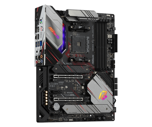 Дънна платка ASRock B550 Phantom Gaming Velocita, B550, AM4, 4xDDR4, PCI-E 4.0 (CFX), 6x SATA 6Gb/s, 2x M.2, 1x USB 3.2 Gen 2 Type-C, ATX