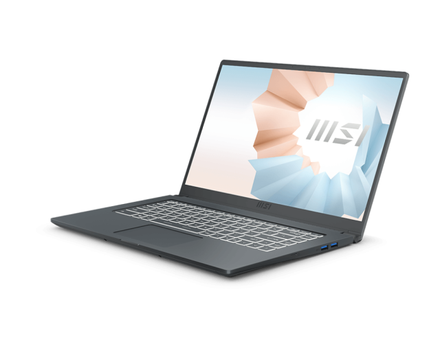 Лаптоп MSI Modern 15 A11MU, 15.6", Full HD, (4-ядрен) Intel Core i5-1155G7 (2.5-4.5GHz, 8M), Intel Iris Xe Graphics, 8GB DDR4, 512GB SSD, Free DOS