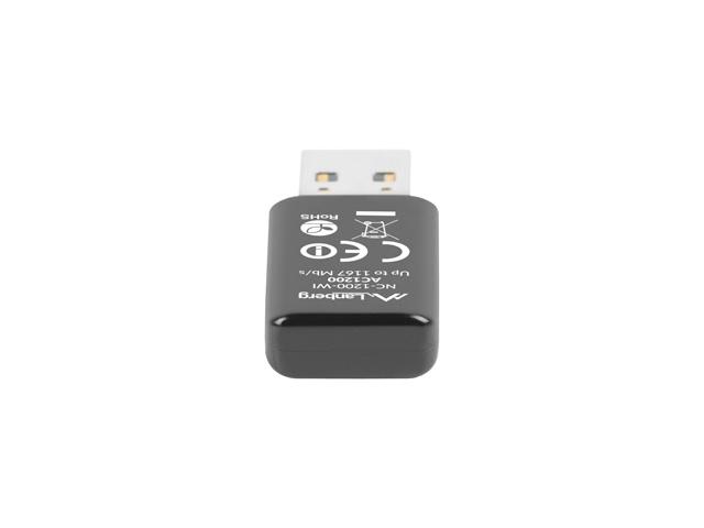 Безжичен Wireless адаптер Lanberg Network Card USB AC1200 Dual Band, USB 3.0, 2 x вътрешни антени