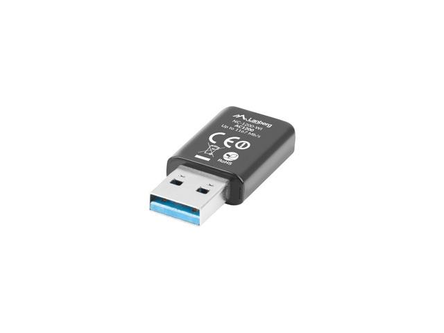 Безжичен Wireless адаптер Lanberg Network Card USB AC1200 Dual Band, USB 3.0, 2 x вътрешни антени