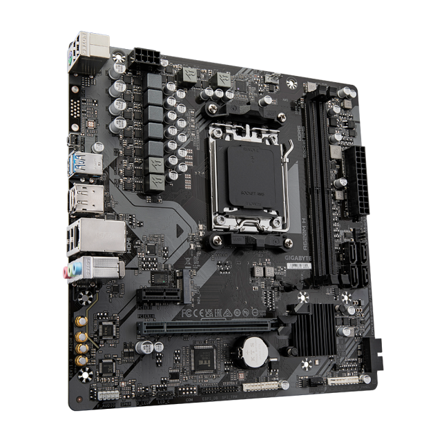 Дънна платка GIGABYTE A620M H, AM5, 2xDDR5, 4 x SATA 6Gb/s, M.2 PCIe 4.0 x4/x2, HDMI, DP, Micro ATX