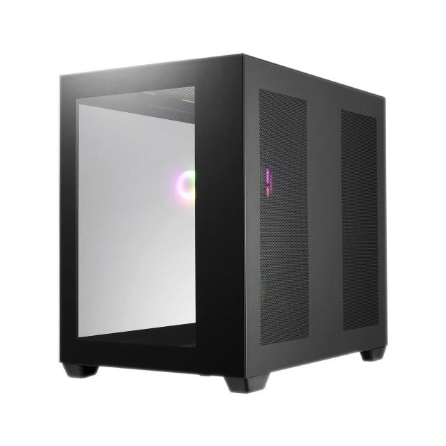 Кутия FSP CMT380 Black ARGB TG, 2 x USB 3.0, 1 x HD Audio , 1 x USB-C, ATX Mid Tower, Черна