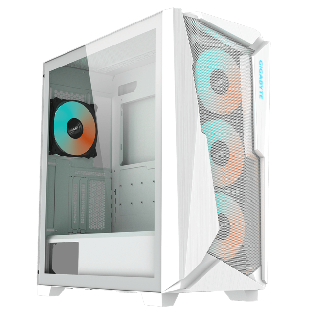Кутия Gigabyte C301 WHITE, Tempered Glass, Mid-Tower, 2 x USB 3.0, 1 x HD Audio , 1 x USB-C , RGB Fusion