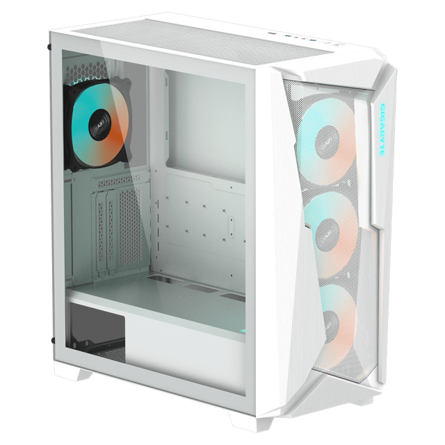 Кутия Gigabyte C301 WHITE, Tempered Glass, Mid-Tower, 2 x USB 3.0, 1 x HD Audio , 1 x USB-C , RGB Fusion