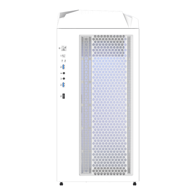Кутия Gigabyte C301 WHITE, Tempered Glass, Mid-Tower, 2 x USB 3.0, 1 x HD Audio , 1 x USB-C , RGB Fusion