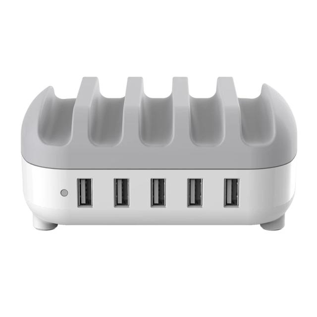 Зарядна станция за мобилни устройства Orico Charger Station 220V - 5 x USB 40W White - DUK-5P-EU-WH