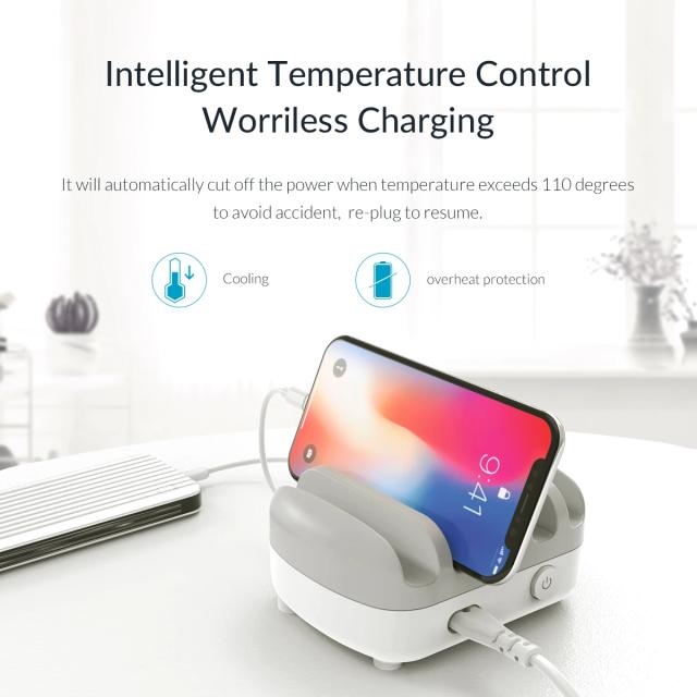 Зарядна станция за мобилни устройства Orico Charger Station 220V - 5 x USB 40W White - DUK-5P-EU-WH